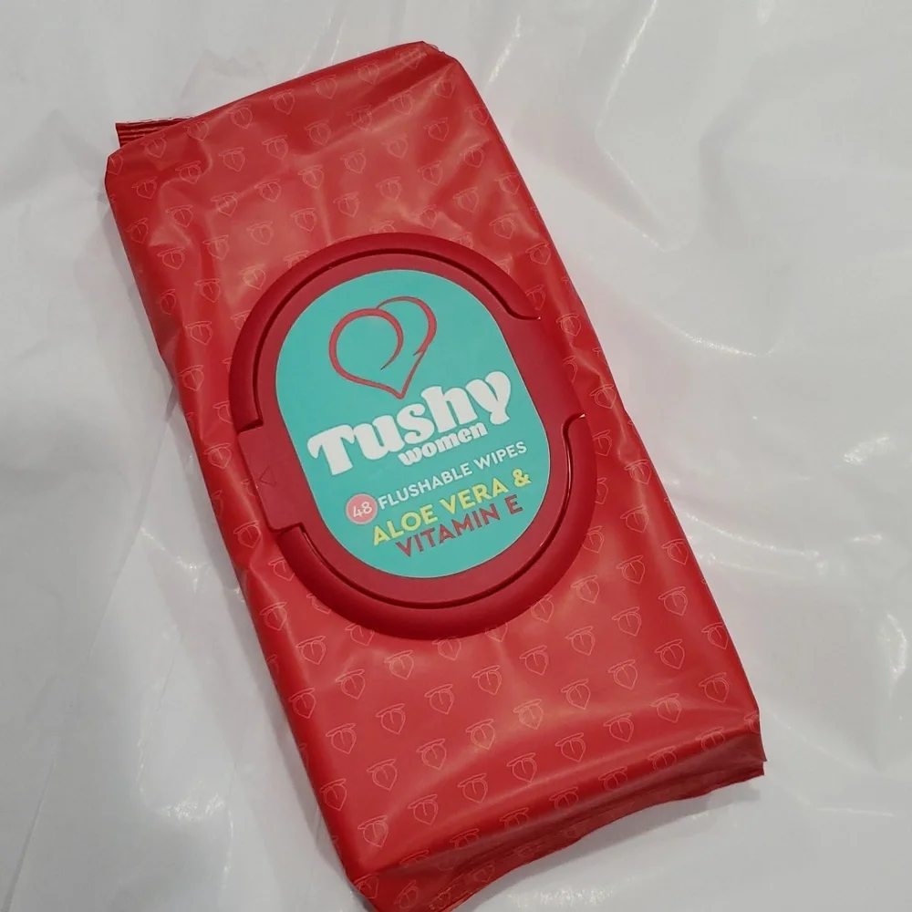 2pack‎ Tushy women 96count aloe vera and vitamin E infused flushable wipes new